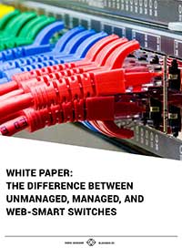The difference between unmanaged, managed, and Web-smart switches